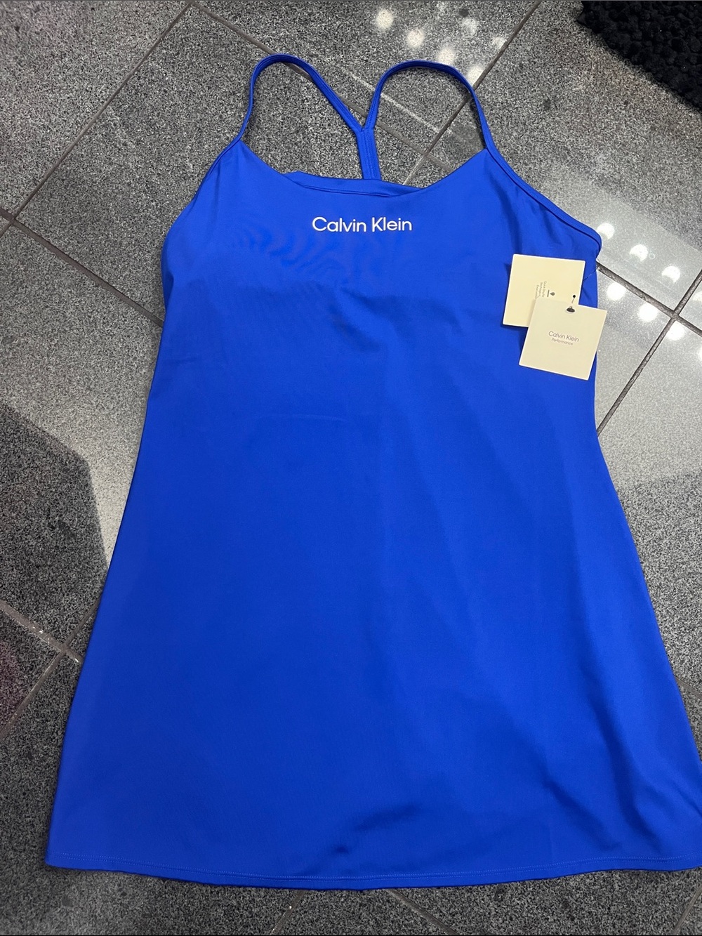 Calvin Klein Royal Blue Tank One-Piece Swim Dress
